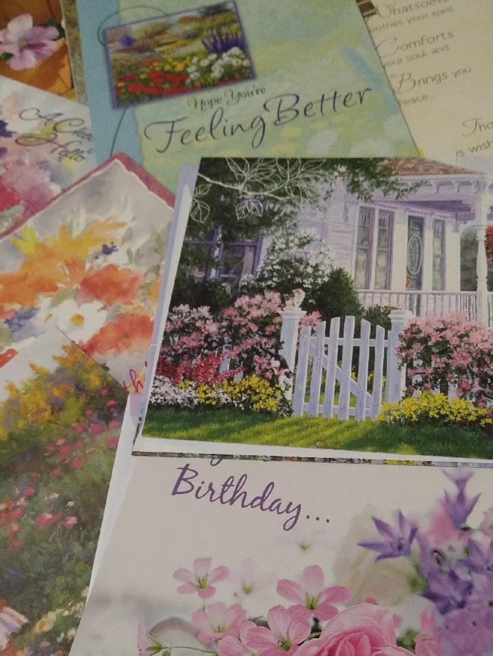 Assorted Floral Greeting Cards - Multicolor